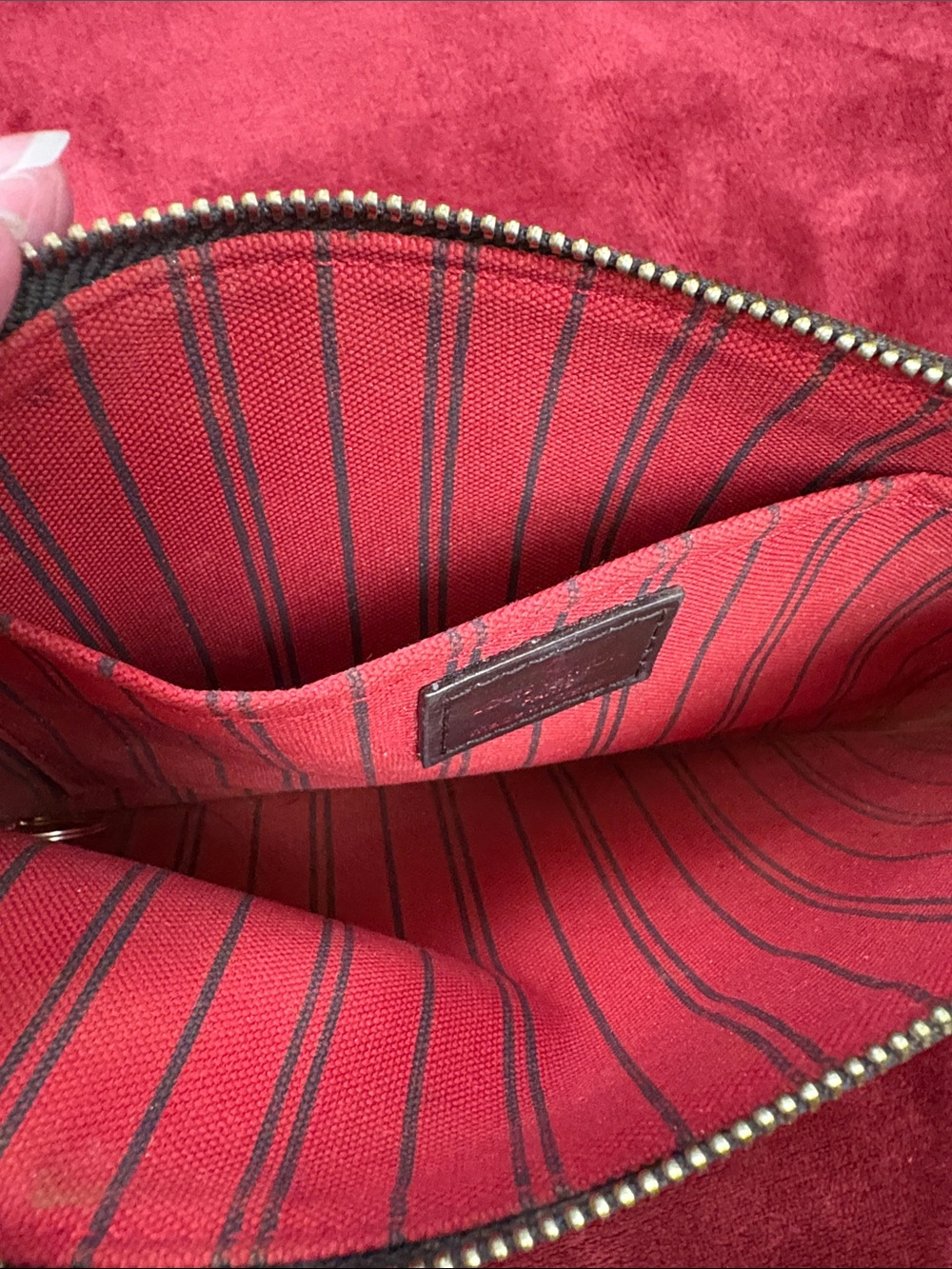 Louis Vuitton Brown Checkered Wristlet Pouch - Picture 6 of 9